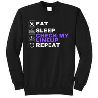 Eat Sleep Check My Lineup Repeat Fantasy Football Design Fantasy Football Wizard Sweatshirt