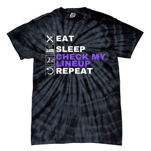 Eat Sleep Check My Lineup Repeat Fantasy Football Design Fantasy Football Wizard Tie-Dye T-Shirt