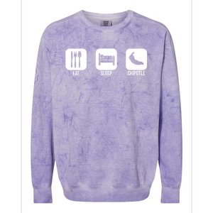 Eat Sleep Chipotle Gift For Chipotle Lover Colorblast Crewneck Sweatshirt