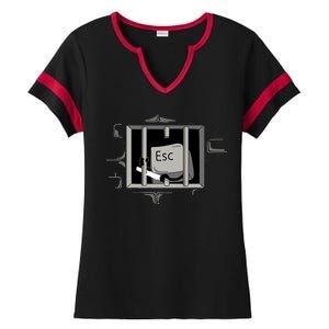 Escape Key Ladies Halftime Notch Neck Tee