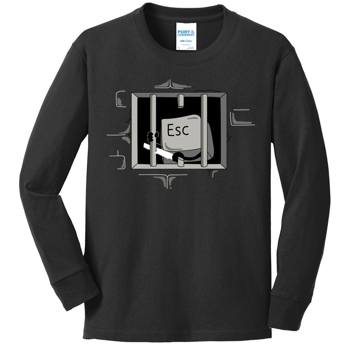 Escape Key Kids Long Sleeve Shirt