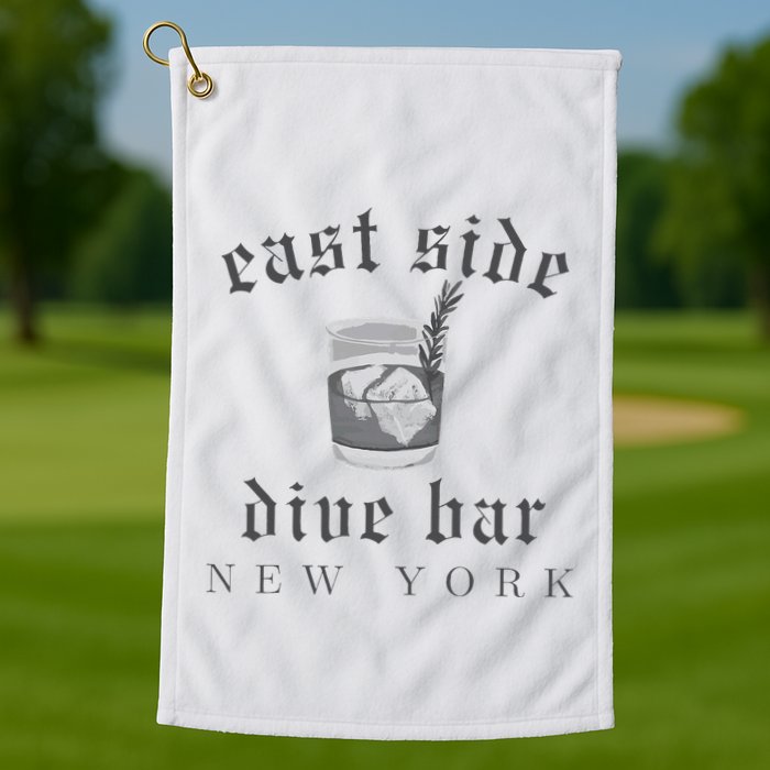 East Side Dive Bar New York Golf Towel