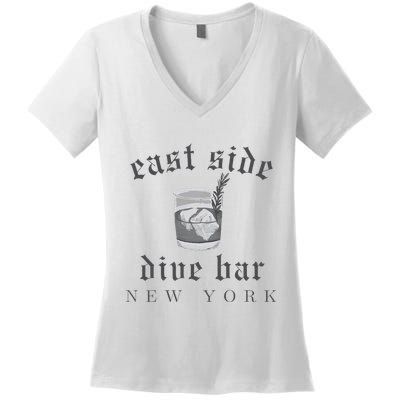 East Side Dive Bar New York Women's V-Neck T-Shirt