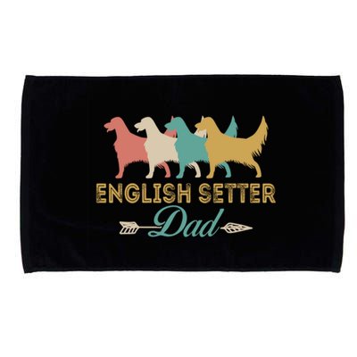 English Setter Dog Retro English Setter Lover Dad Grandpa Meaningful Gift Microfiber Hand Towel