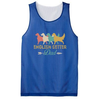 English Setter Dog Retro English Setter Lover Dad Grandpa Meaningful Gift Mesh Reversible Basketball Jersey Tank