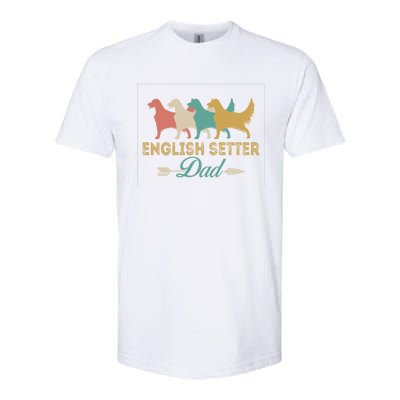 English Setter Dog Retro English Setter Lover Dad Grandpa Meaningful Gift Softstyle CVC T-Shirt