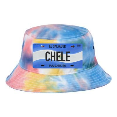 El Salvador Design With Typical Phrases Chele Tie Dye Newport Bucket Hat