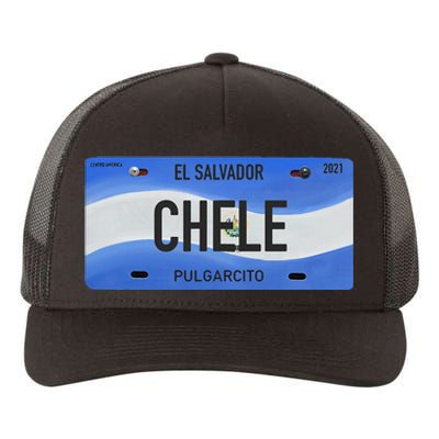 El Salvador Design With Typical Phrases Chele Yupoong Adult 5-Panel Trucker Hat