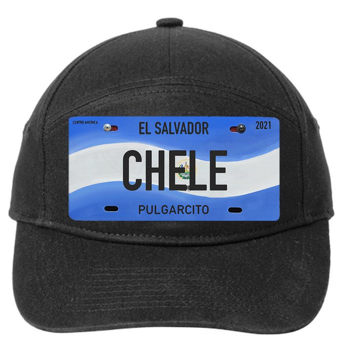 El Salvador Design With Typical Phrases Chele 7-Panel Snapback Hat