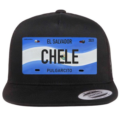 El Salvador Design With Typical Phrases Chele Flat Bill Trucker Hat