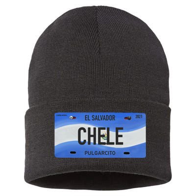 El Salvador Design With Typical Phrases Chele Sustainable Knit Beanie