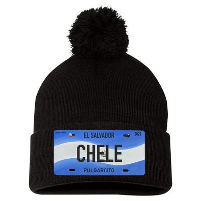 El Salvador Design With Typical Phrases Chele Pom Pom 12in Knit Beanie