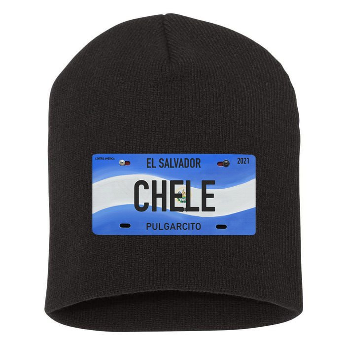 El Salvador Design With Typical Phrases Chele Short Acrylic Beanie