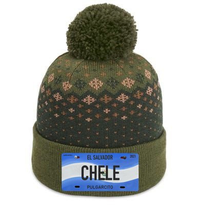 El Salvador Design With Typical Phrases Chele The Baniff Cuffed Pom Beanie