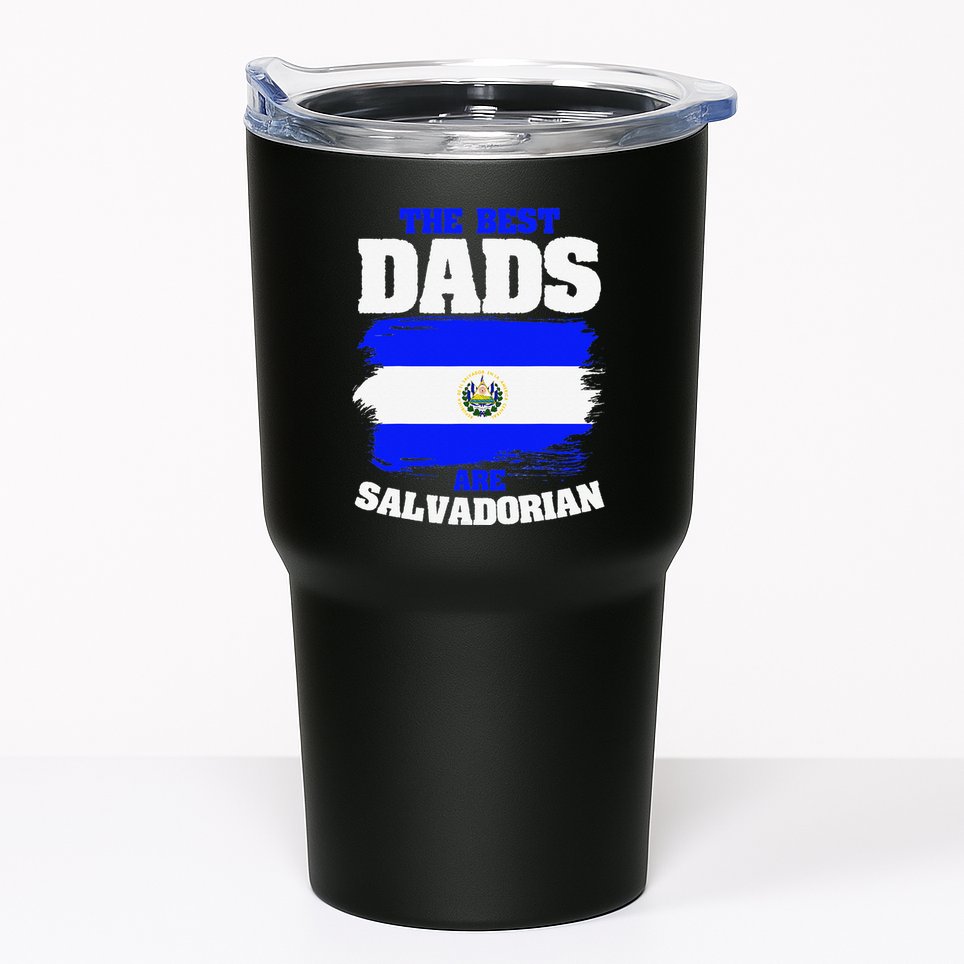 El Salvador Dad Flag Salvadoran Roots Heritage Father's Day Tumbler
