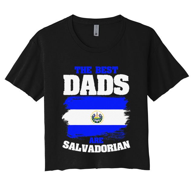 El Salvador Dad Flag Salvadoran Roots Heritage Father's Day Crop Top