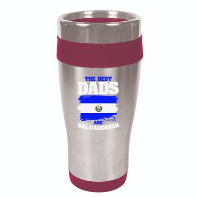 El Salvador Dad Flag Salvadoran Roots Heritage Father's Day 16oz Travel Tumbler