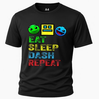 Eat Sleep Dash Repeat Video Game Geometry Performance Shirt