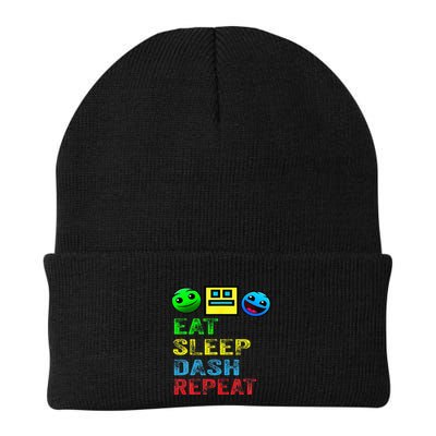 Eat Sleep Dash Repeat Video Game Geometry Beanie