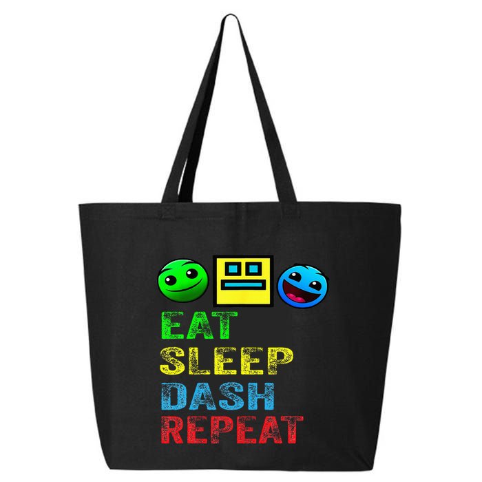 Eat Sleep Dash Repeat Video Game Geometry 25L Jumbo Tote