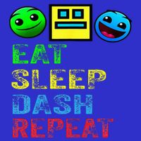 Eat Sleep Dash Repeat Video Game Geometry Button