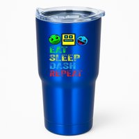 Eat Sleep Dash Repeat Video Game Geometry Tumbler