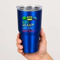 Eat Sleep Dash Repeat Video Game Geometry Tumbler