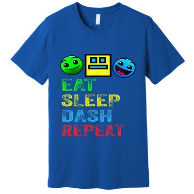 Eat Sleep Dash Repeat Video Game Geometry Premium T-Shirt