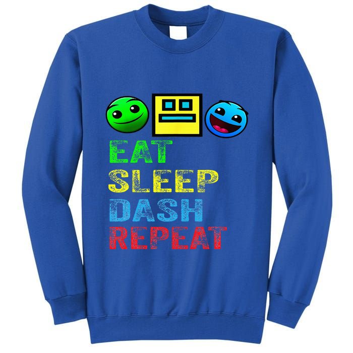 Eat Sleep Dash Repeat Video Game Geometry Tall Sweatshirt