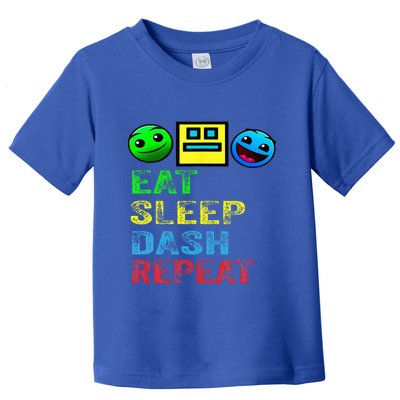 Eat Sleep Dash Repeat Video Game Geometry Toddler T-Shirt