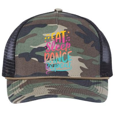 Eat Sleep Dance Repeat Dancing Boy Girl Funny Dancer Gift Retro Rope Trucker Hat Cap