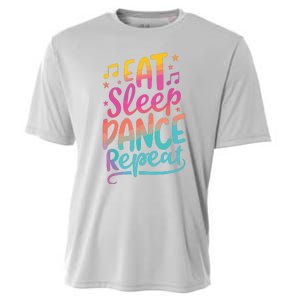 Eat Sleep Dance Repeat Dancing Boy Girl Funny Dancer Gift Cooling Performance Crew T-Shirt