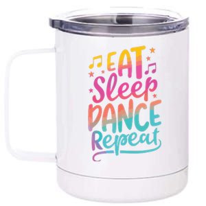 Eat Sleep Dance Repeat Dancing Boy Girl Funny Dancer Gift 12 oz Stainless Steel Tumbler Cup