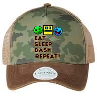 Eat Sleep Dash Repeat Video Game Geometry Video Gamer Legacy Tie Dye Trucker Hat