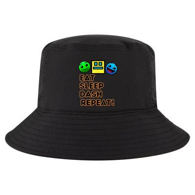 Eat Sleep Dash Repeat Video Game Geometry Video Gamer Cool Comfort Performance Bucket Hat