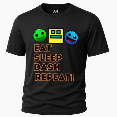 Eat Sleep Dash Repeat Video Game Geometry Video Gamer Performance Shirt