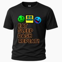 Eat Sleep Dash Repeat Video Game Geometry Video Gamer Performance Shirt