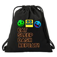Eat Sleep Dash Repeat Video Game Geometry Video Gamer Drawstring Bag