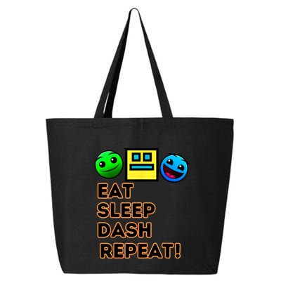 Eat Sleep Dash Repeat Video Game Geometry Video Gamer 25L Jumbo Tote