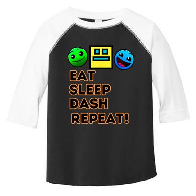 Eat Sleep Dash Repeat Video Game Geometry Video Gamer Toddler Fine Jersey T-Shirt