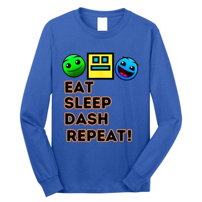 Eat Sleep Dash Repeat Video Game Geometry Video Gamer Long Sleeve Shirt