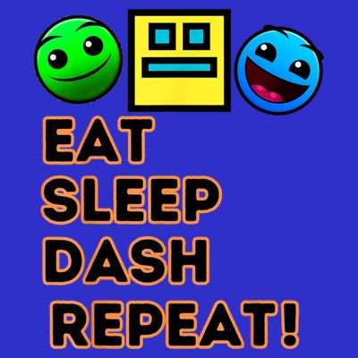Eat Sleep Dash Repeat Video Game Geometry Video Gamer T-Shirt