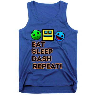 Eat Sleep Dash Repeat Video Game Geometry Video Gamer Tank Top