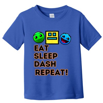 Eat Sleep Dash Repeat Video Game Geometry Video Gamer Toddler T-Shirt