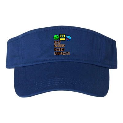 Eat Sleep Dash Repeat Video Game Geometry Video Gamer Valucap Bio-Washed Visor