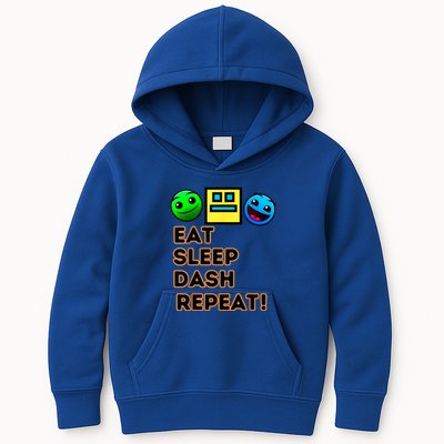 Eat Sleep Dash Repeat Video Game Geometry Video Gamer Kids Hoodie