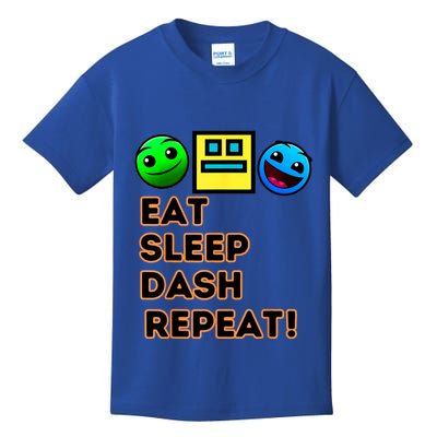 Eat Sleep Dash Repeat Video Game Geometry Video Gamer Kids T-Shirt