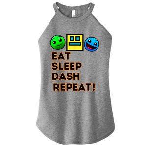 Eat Sleep Dash Repeat Video Game Geometry Video Gamer Women’s Perfect Tri Rocker Tank