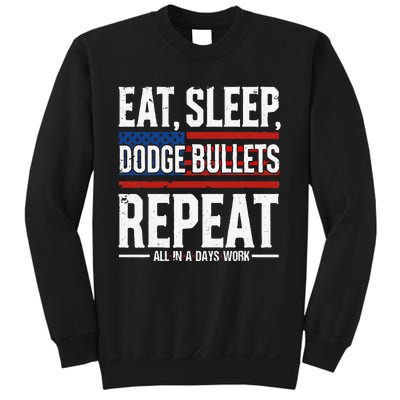 Eat Sleep Dodge Bullets Repeat Military Police Soldier Sweatshirt