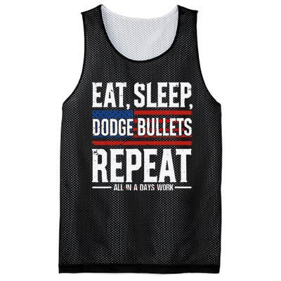 Eat Sleep Dodge Bullets Repeat Military Police Soldier Mesh Reversible Basketball Jersey Tank